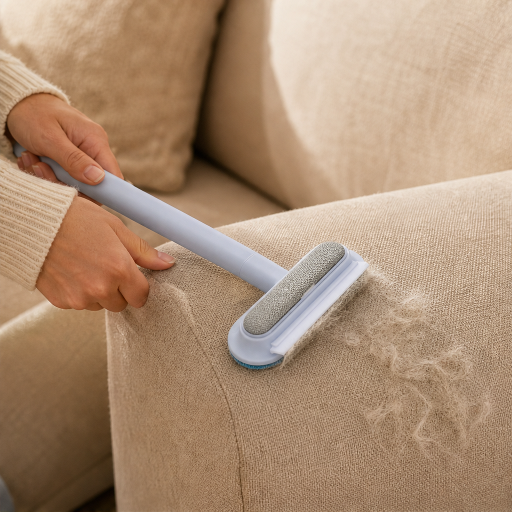 Furlift – Reusable Dual-Texture Pet Hair Remover Brush with Long Handle + 50% OFF lifestyle
