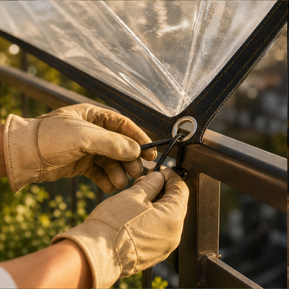 ClearGuard – Waterproof Transparent PE Tarp with Metal Grommets (2-Pack) + 50% OFF lifestyle