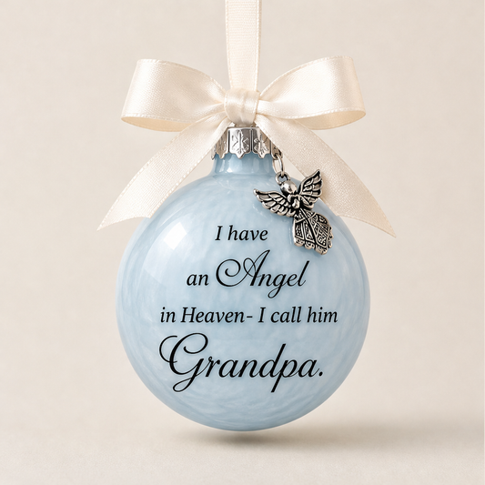 Foreverbloom – Personalized Angel Charm Memorial Christmas Ornament + 50% OFF Blue