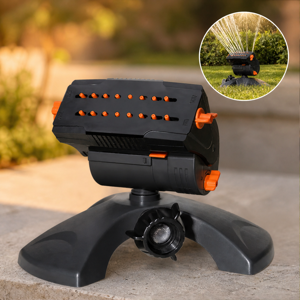 GreenArc – Adjustable 16-Nozzle Heavy Base Lawn Sprinkler + 50% OFF lifestyle