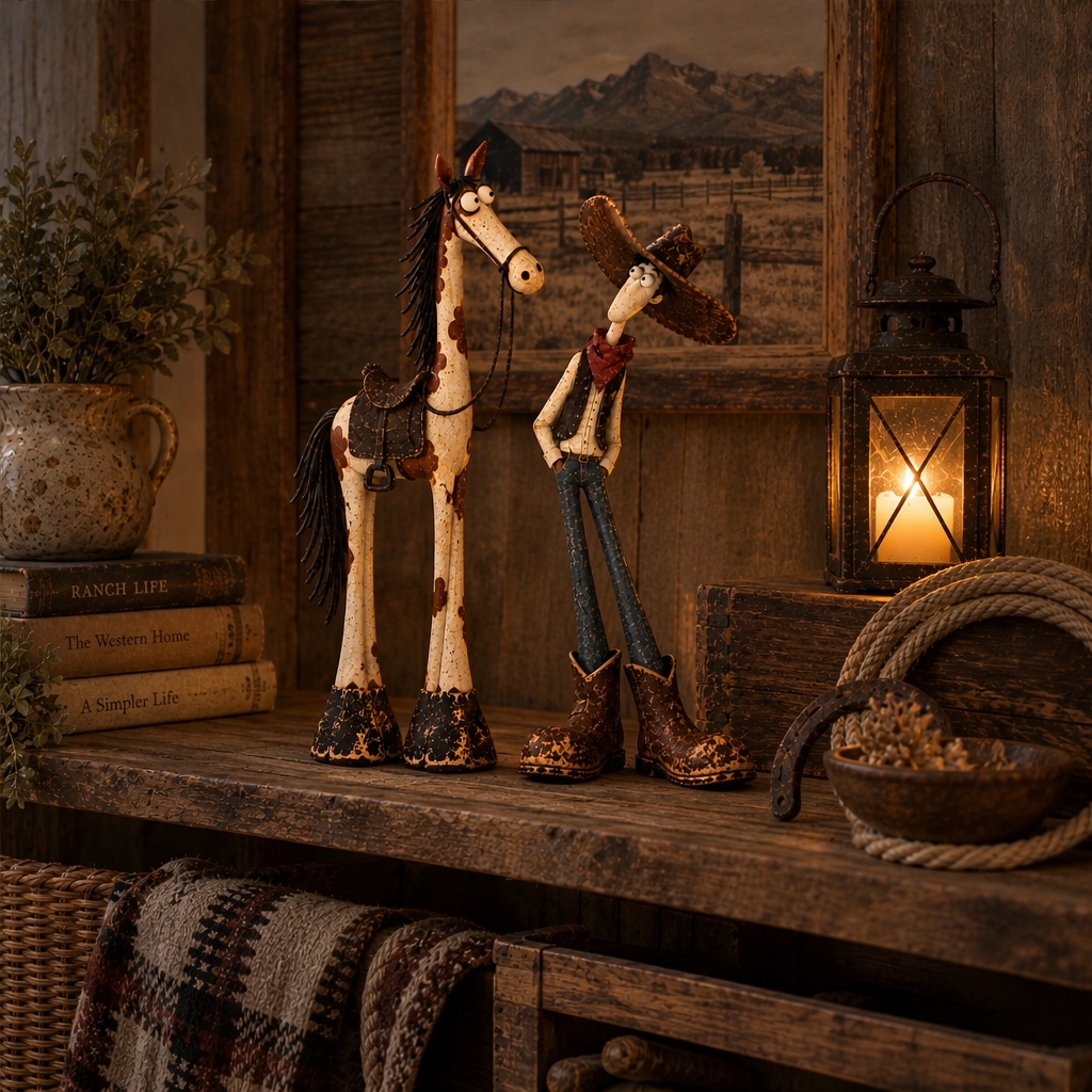 Barnwick – Hand-Painted Cowboy & Horse Figurine Duo + 50% OFF lifestyle