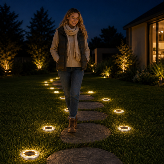 Duskbury – Auto-On Stainless Steel Solar Ground Lights + 50% OFF lifestyle