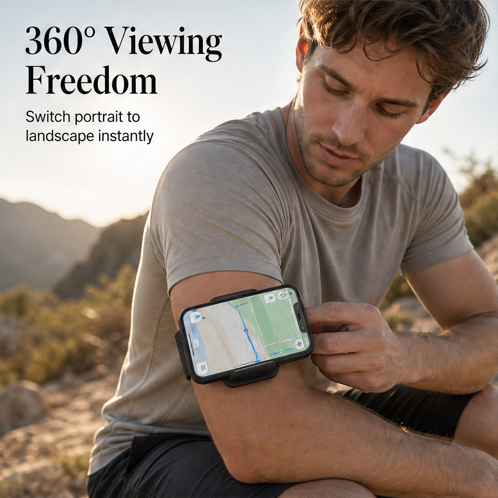 Pivotgrip – 360° Rotating, Snap-Off Wrist & Arm Phone Holder + 50% OFF features