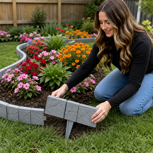 Stonewick – No-Dig Interlocking Faux Stone Garden Edging Border + 50% OFF lifestyle
