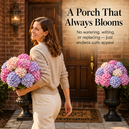 Fernvale Bloom – UV-Resistant Silk Hydrangea Heads for Outdoor Planters + 50% OFF features