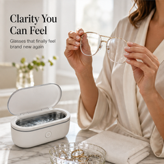 SparkleWave – 3-Minute Ultrasonic Deep Cleaner for Glasses & Jewelry + 50% OFF