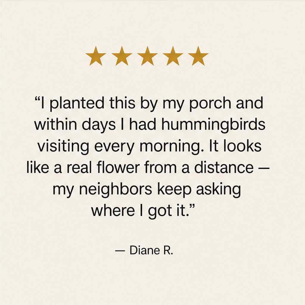 Larkspur & Wren – Hand-Painted Hummingbird Feeder Garden Stake + 50% OFF detail