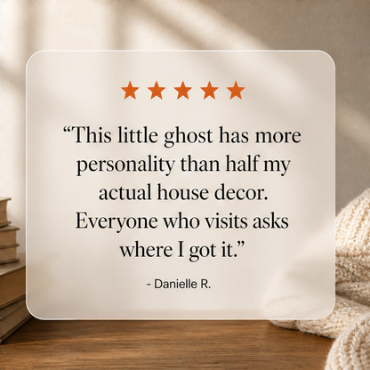 Hollowmere – Hand-Painted Resin Ghost Wine Night Halloween Decor + 50% OFF detail