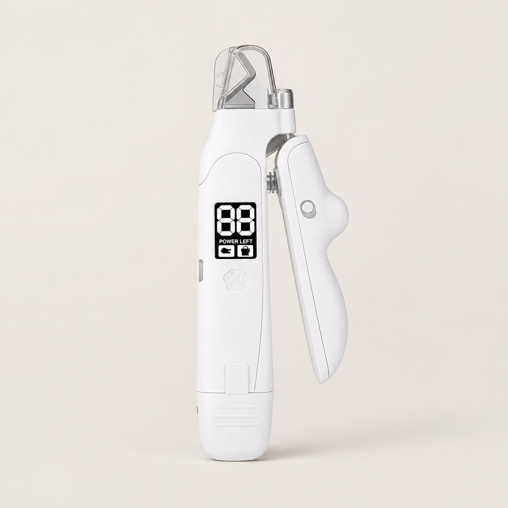 Nailwick – LED Bloodline Light, Anti-Splash 2-in-1 Pet Nail Clipper + 50% OFF White