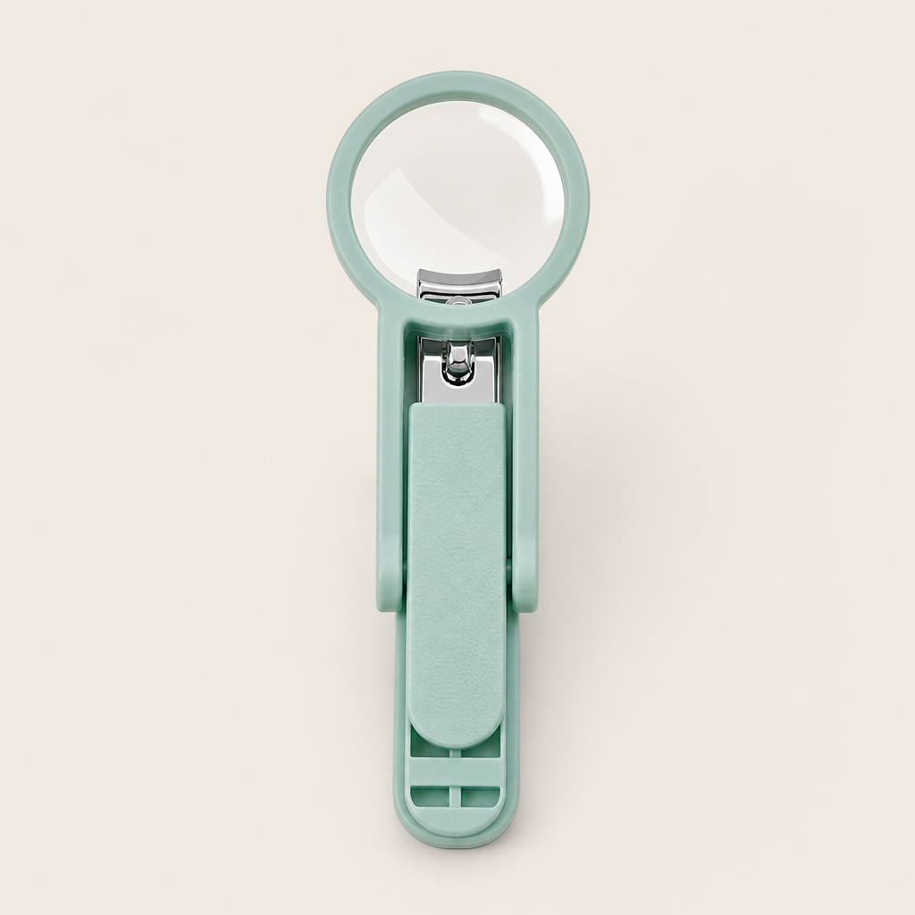 ClipLens – Magnifier Nail Clippers with Splash-Proof Catch Box + 1+1 FREE Mint Green