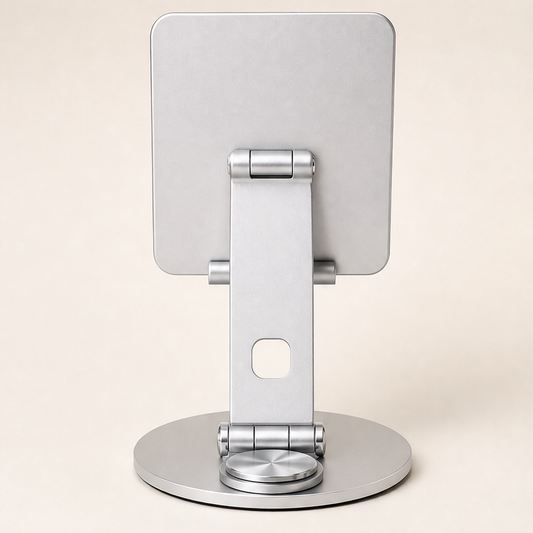 Steelix – 360° Rotating All-Metal Desktop Phone Stand + 50% OFF Silver