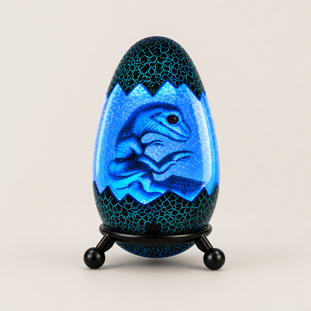 Hatchlume – Glowing Dinosaur Egg Incubator Night Light + 50% OFF Blue