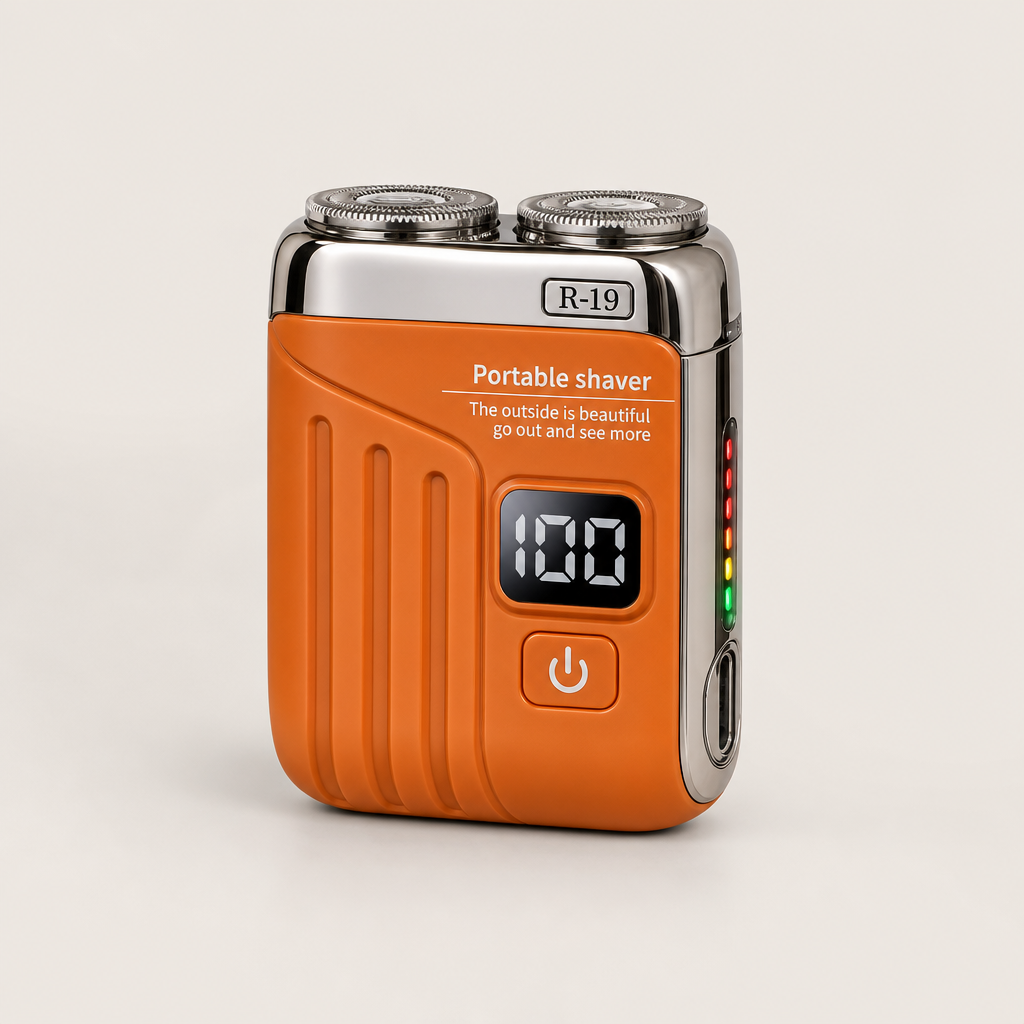 Grovane – Pocket-Size Dual-Head USB-C Rechargeable Mini Shaver + 50% OFF Orange