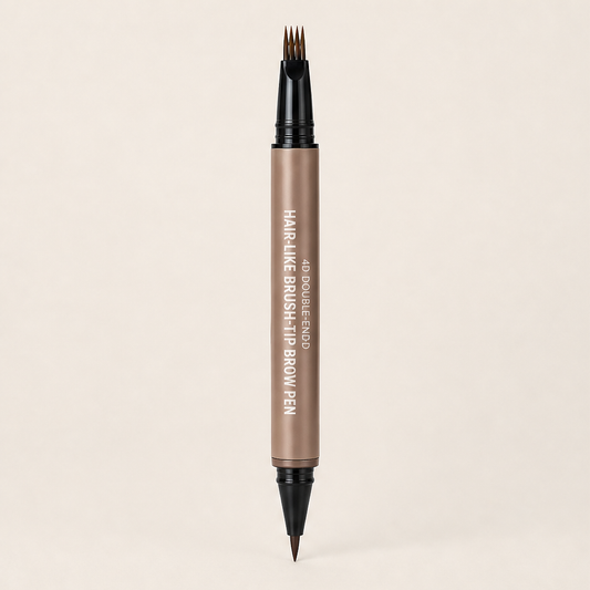 Brennalux – 4-Prong Hair-Stroke Brow Pen with Liner Tip + BUY 1 + PICK 1 FREE COLOR Taupe