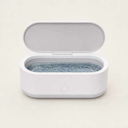 SparkleWave – 3-Minute Ultrasonic Deep Cleaner for Glasses & Jewelry + 50% OFF White