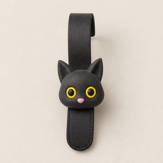 Furhook – Cartoon Cat Headrest Hook Backseat Bag Organizer + 50% OFF Black