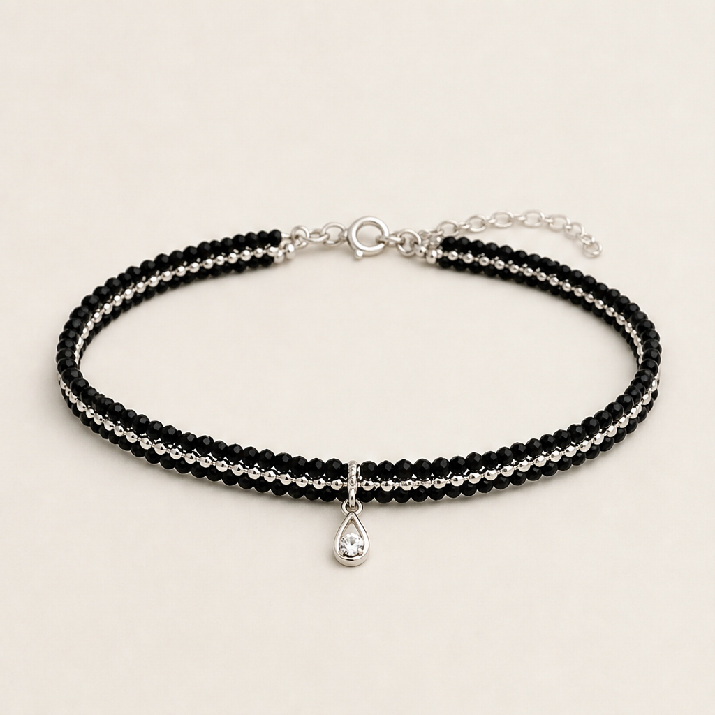 Sunclasp – Double-Layer Sparkle Chain Silver Ankle Bracelet + 1+1 FREE Silver