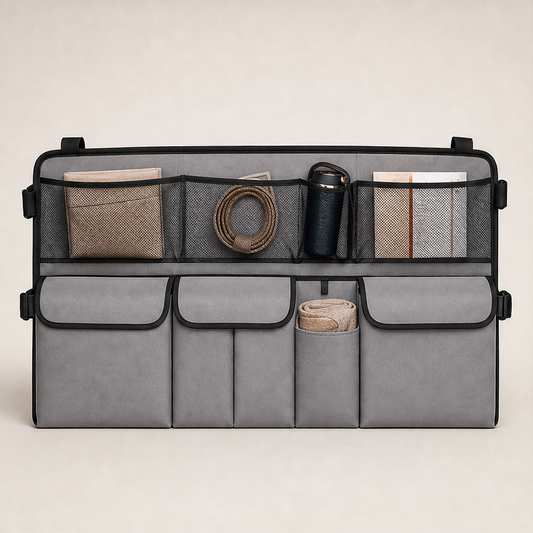 StowRidge – Hanging Multi-Pocket Trunk Organizer with Large Capacity + 50% OFF Grey