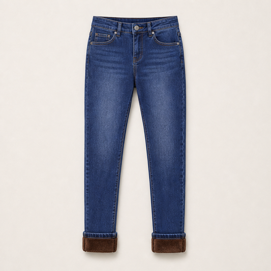 Thermayne – Plush-Lined High-Stretch Skinny Jeans + 50% OFF Navy