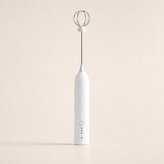 Frothelle – 3-Speed USB Rechargeable Handheld Milk Frother + 50% OFF White