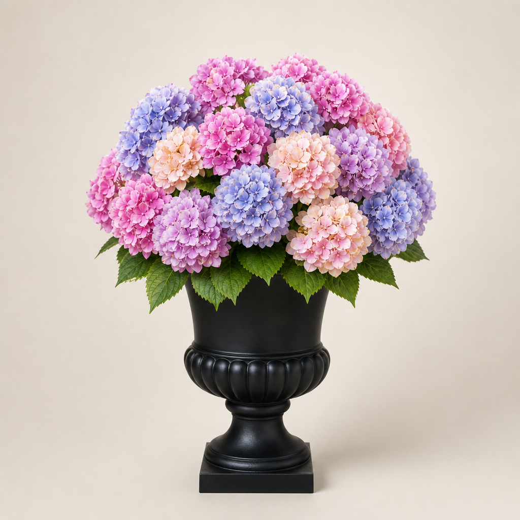 Fernvale Bloom – UV-Resistant Silk Hydrangea Heads for Outdoor Planters + 50% OFF Mixed Pink/Lavender