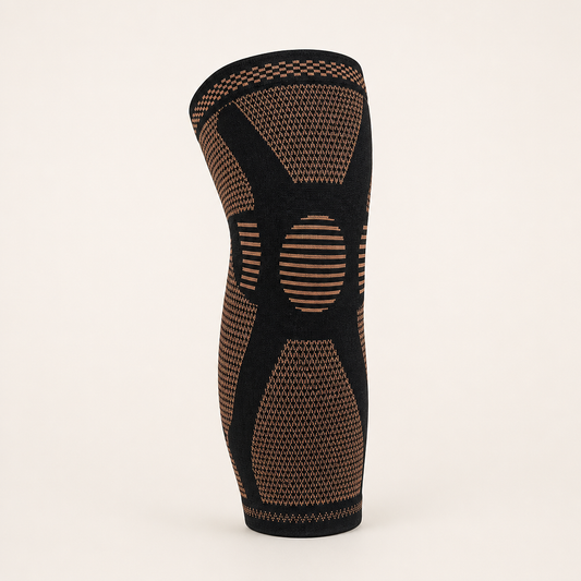 LockGuard – Silicone Grip Full-Leg Compression Sleeve + 50% OFF Black