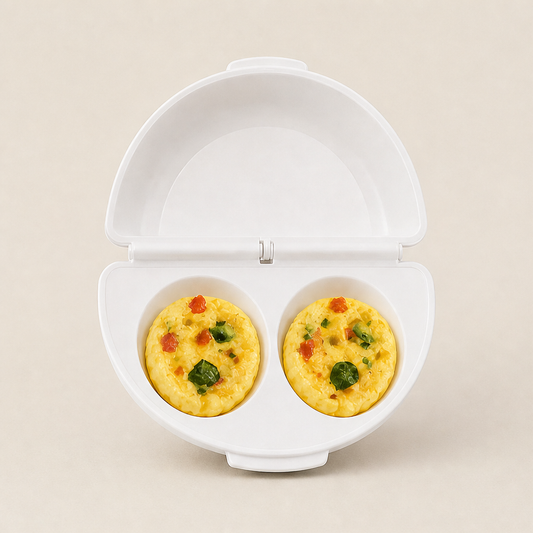 Eggette – 2-in-1 Microwave Omelet & Egg Cup Maker + 50% OFF White