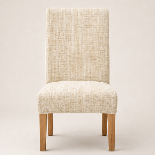Snugweave – Stretch Plaid Slip-On Dining Chair Cover + 50% OFF Beige