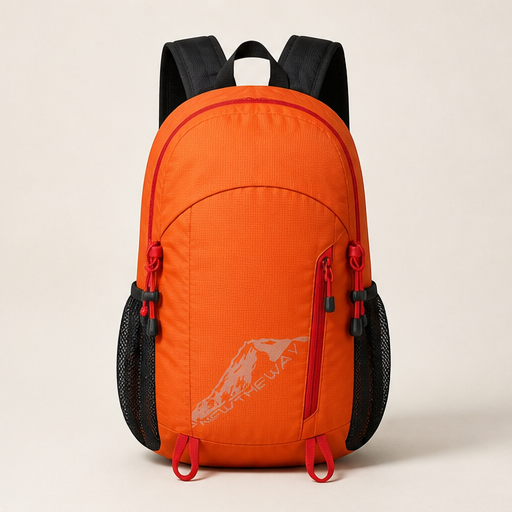 Packlyte – Foldable Water-Resistant Camping Backpack Orange