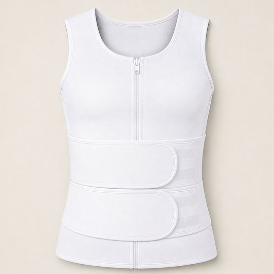 Burnvex – Instant Slimming Sauna Sweat Vest for Men + 50% OFF White