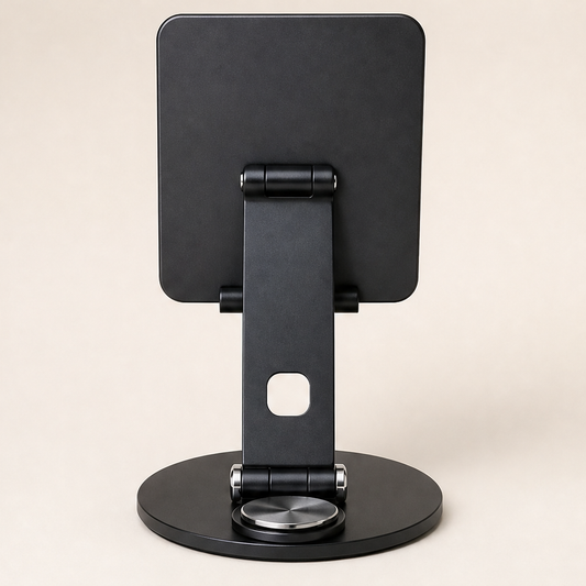 Steelix – 360° Rotating All-Metal Desktop Phone Stand + 50% OFF Black