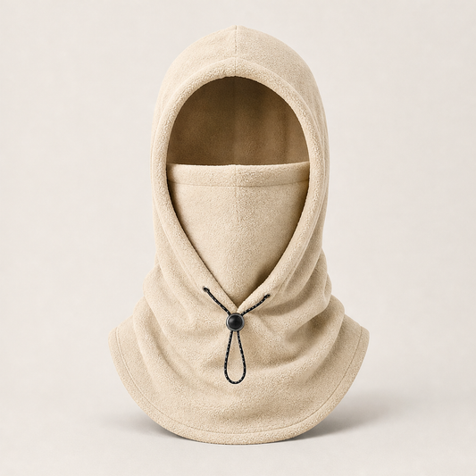 Trailcrest – Full Face & Neck Coverage Fleece Balaclava Hood + 50% OFF Beige