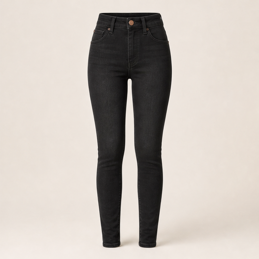 Denwick – High-Waist Stretch Skinny Jeans + 50% OFF Black