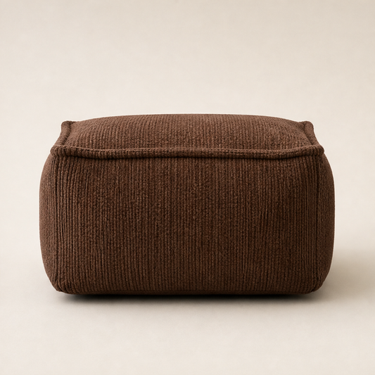 Woolbin – Fill-Your-Own Storage Ottoman & Seating Pouf Cover + 50% OFF Brown