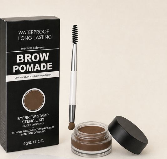 Archella – Waterproof Matte Brow Pomade Stamp Kit with 10 Reusable Templates + BUY 1 + PICK 1 FREE COLOR Chestnut