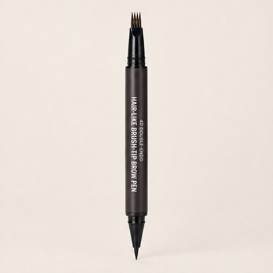 Brennalux – 4-Prong Hair-Stroke Brow Pen with Liner Tip + BUY 1 + PICK 1 FREE COLOR Black