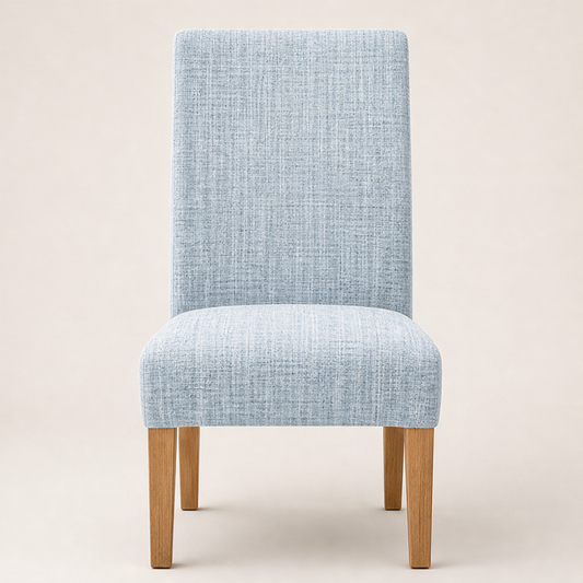 Snugweave – Stretch Plaid Slip-On Dining Chair Cover + 50% OFF Light Blue