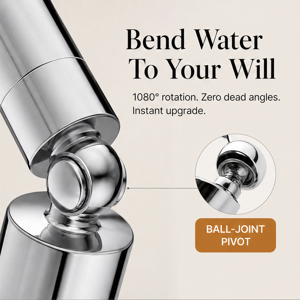 FlowArch – 1080° Rotating Splash Filter Faucet Aerator + 50% OFF features