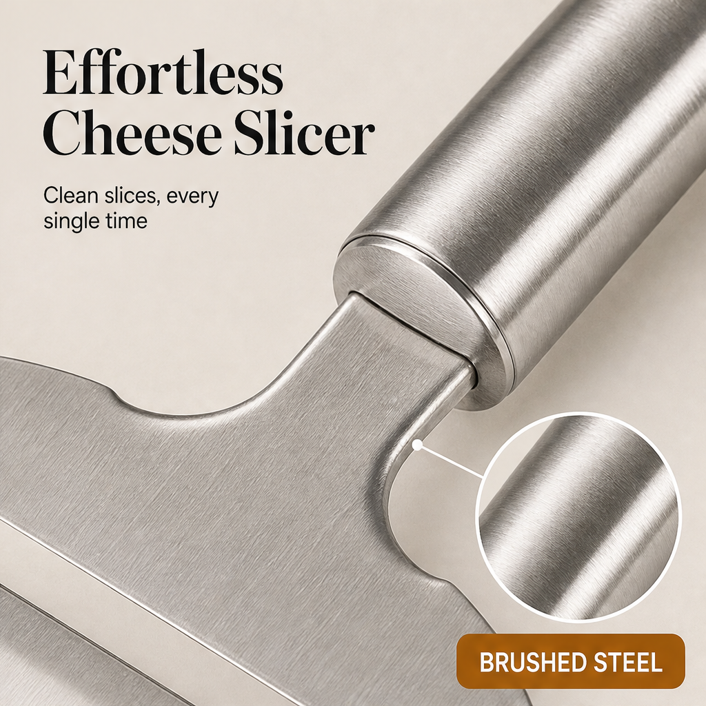 Curdwick – One-Piece Stainless Steel Wire Blade Cheese Slicer + 50% OFF features