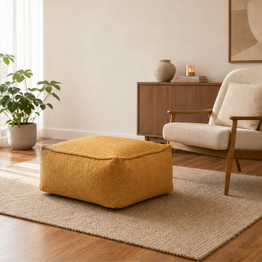Woolbin – Fill-Your-Own Storage Ottoman & Seating Pouf Cover + 50% OFF lifestyle
