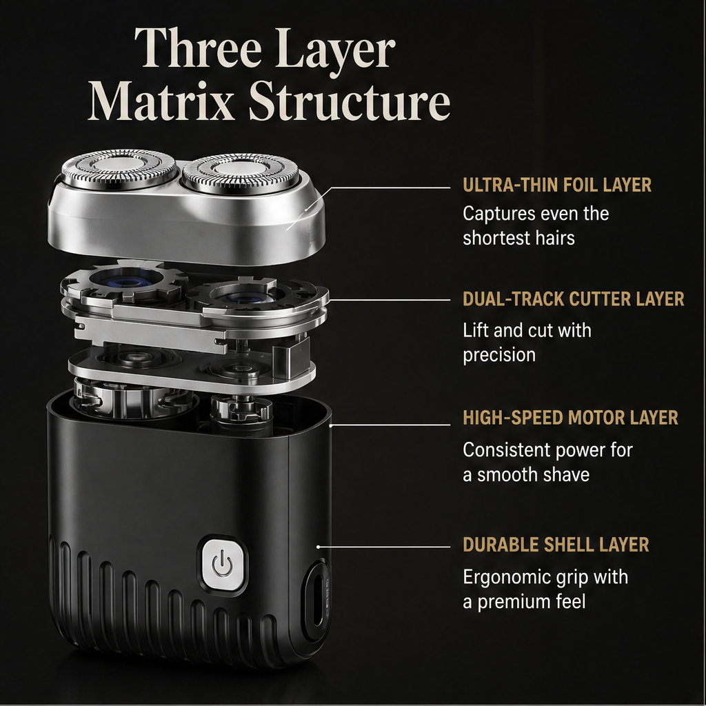 Glydeon – Travel-Size Dual-Blade Mini Electric Razor + 50% OFF detail