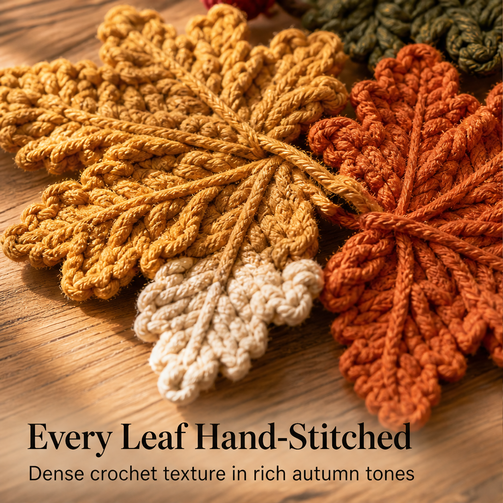Maplecrest – Hand-Crocheted Leaf Table Runner That Never Wilts + 50% OFF detail