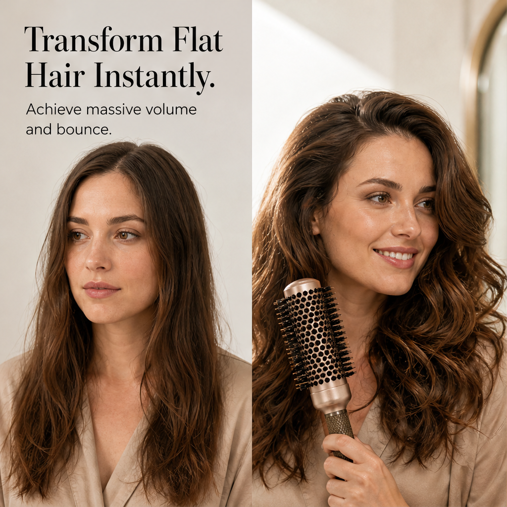 Aurenne – Vented Round Brush for Volume, Shine & Fast Blowouts + 50% OFF detail