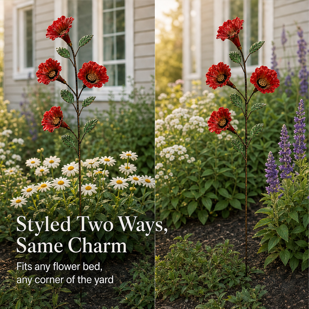 Larkspur & Wren – Hand-Painted Hummingbird Feeder Garden Stake + 50% OFF detail