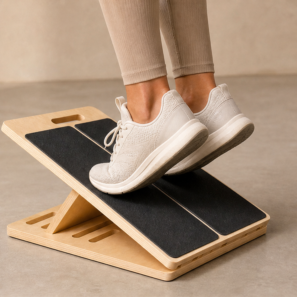 Slantwood – Adjustable 5-Level Wood Calf Stretcher & Balance Board + 50% OFF lifestyle
