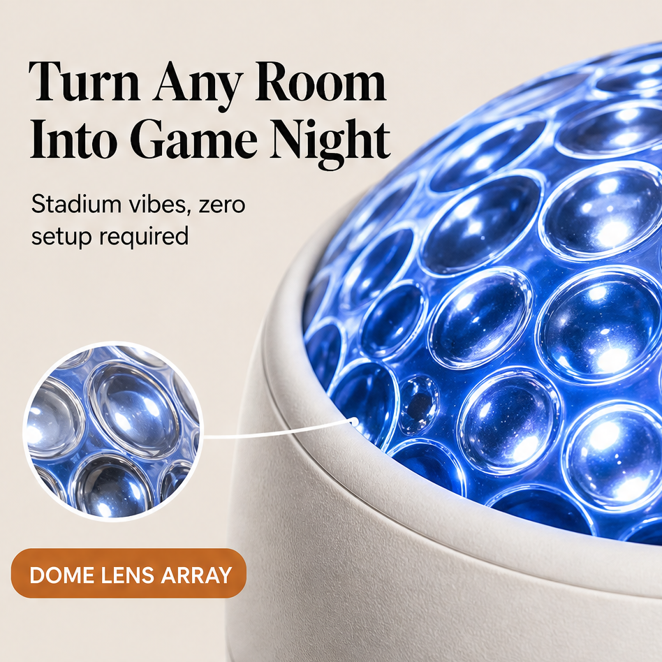 MultiGlow – 6-Scene Stadium Projector for Instant Game Night + 50% OFF features
