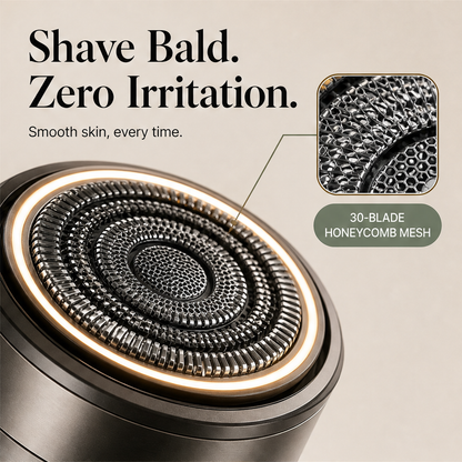 Clarion Edge – 30-Blade Floating Head Electric Bald Shaver + 50% OFF features