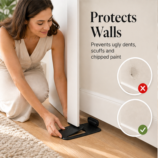 Hushmount – No-Punch Foot-Lock Door Stopper & Wall Protector + 50% OFF features