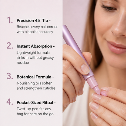 Cuticelle – Precision Cuticle Oil Pen for Soft, Salon-Look Nails + 1+1 FREE features