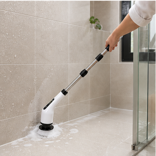 Scourix – Cordless 8-Head Spin Scrubber with Extension Pole lifestyle